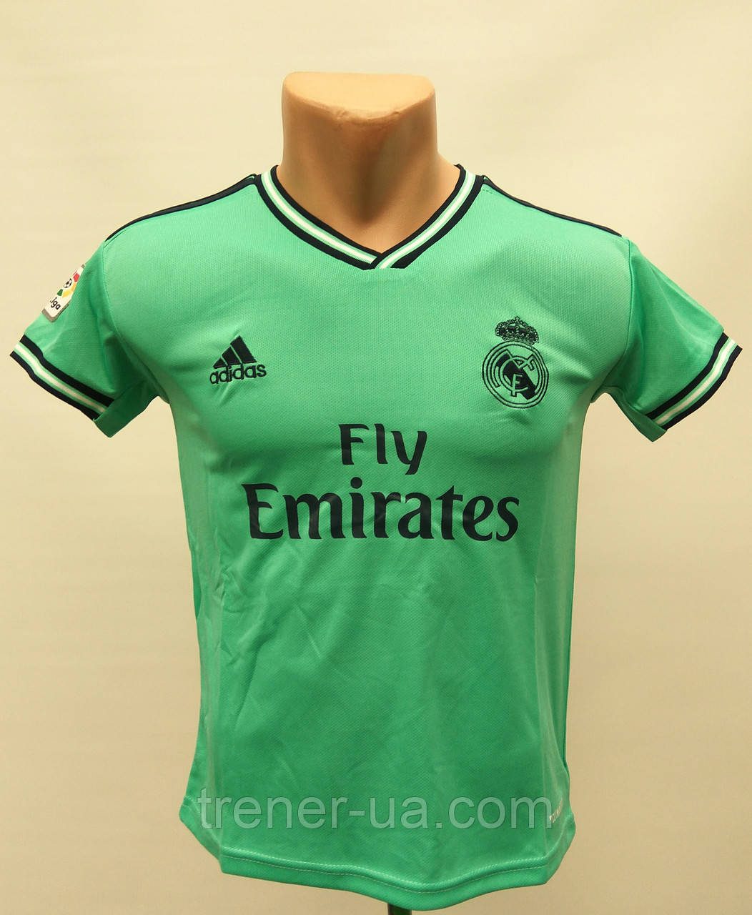 Футбольна форма дитяча в стилі Adidas/Real Madrid 2020 м'ятна/форма футбольна чиста/футбол