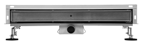 Трап стінний (мокрий+сухий заслін) зливної (нержавіюча сталь) "BRICK" 80 Х 4 Х 5 см FALA 75355 (Польща), фото 1