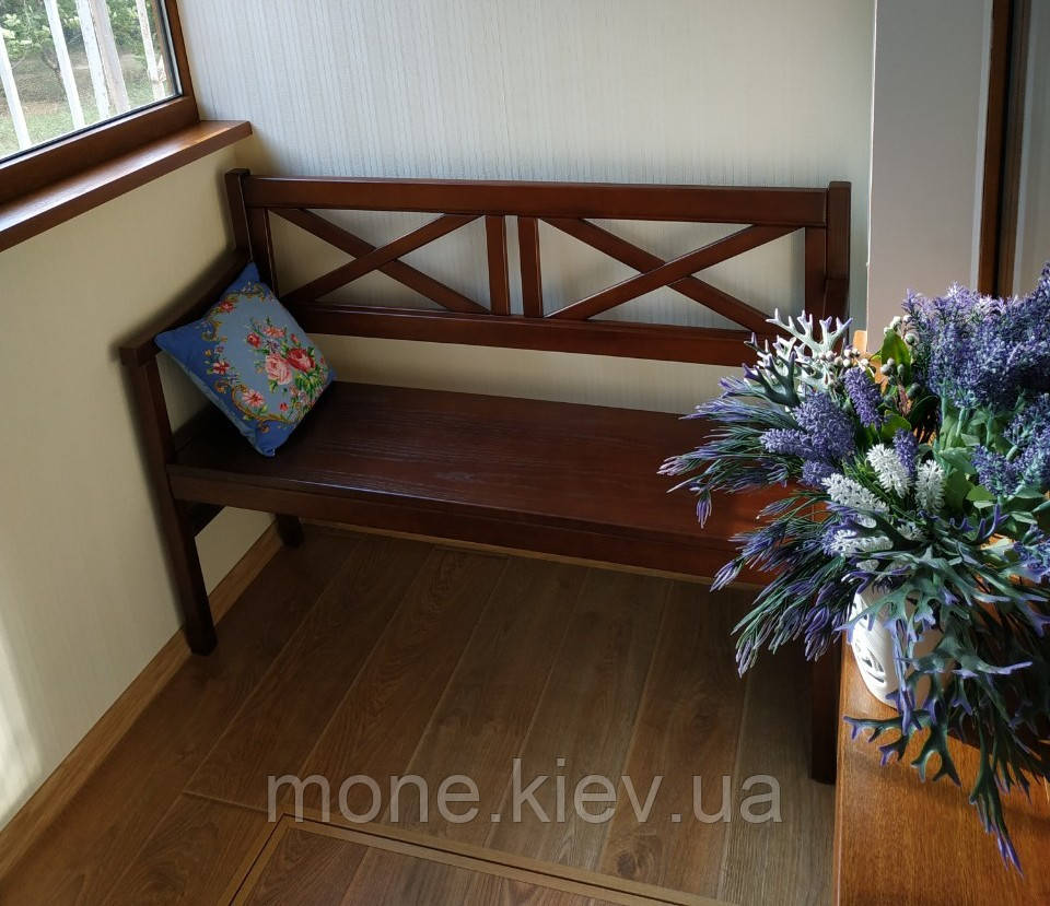 Лавка в стилі прованс з масиву ясена