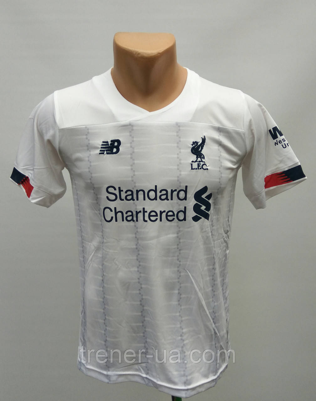 Футбольна форма дитяча в стилі New Balance Liverpool сезон 2020 біла