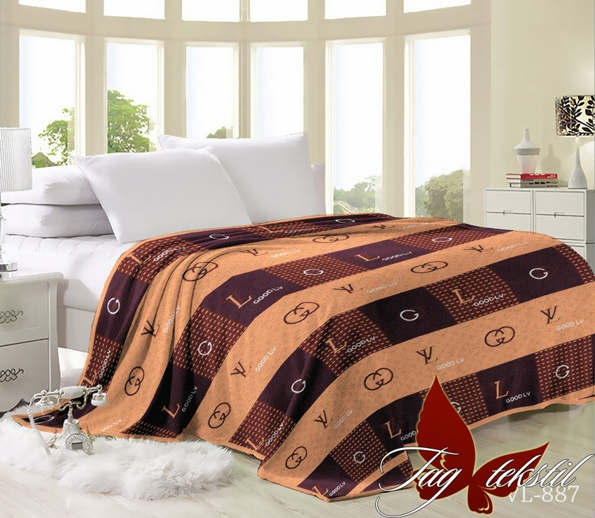 Плед покривало 160х220 велсофт Good LV на ліжко, диван