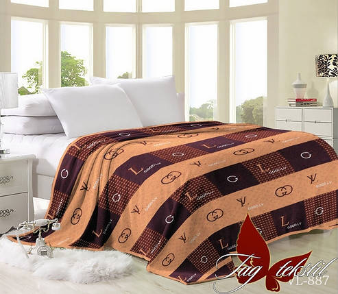 Плед покривало 160х220 велсофт Good LV на ліжко, диван, фото 1