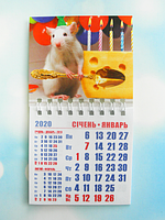 Календарь магнитный отрывной сувенирный на 2020 г. "Год Крысы" - Арт 2
