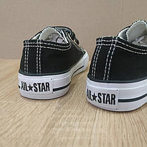 27р, 28 рр Дитячі та підліткові кеди конверси AIL STAR в стилі Converse липучка чорні чорно білі, фото 4