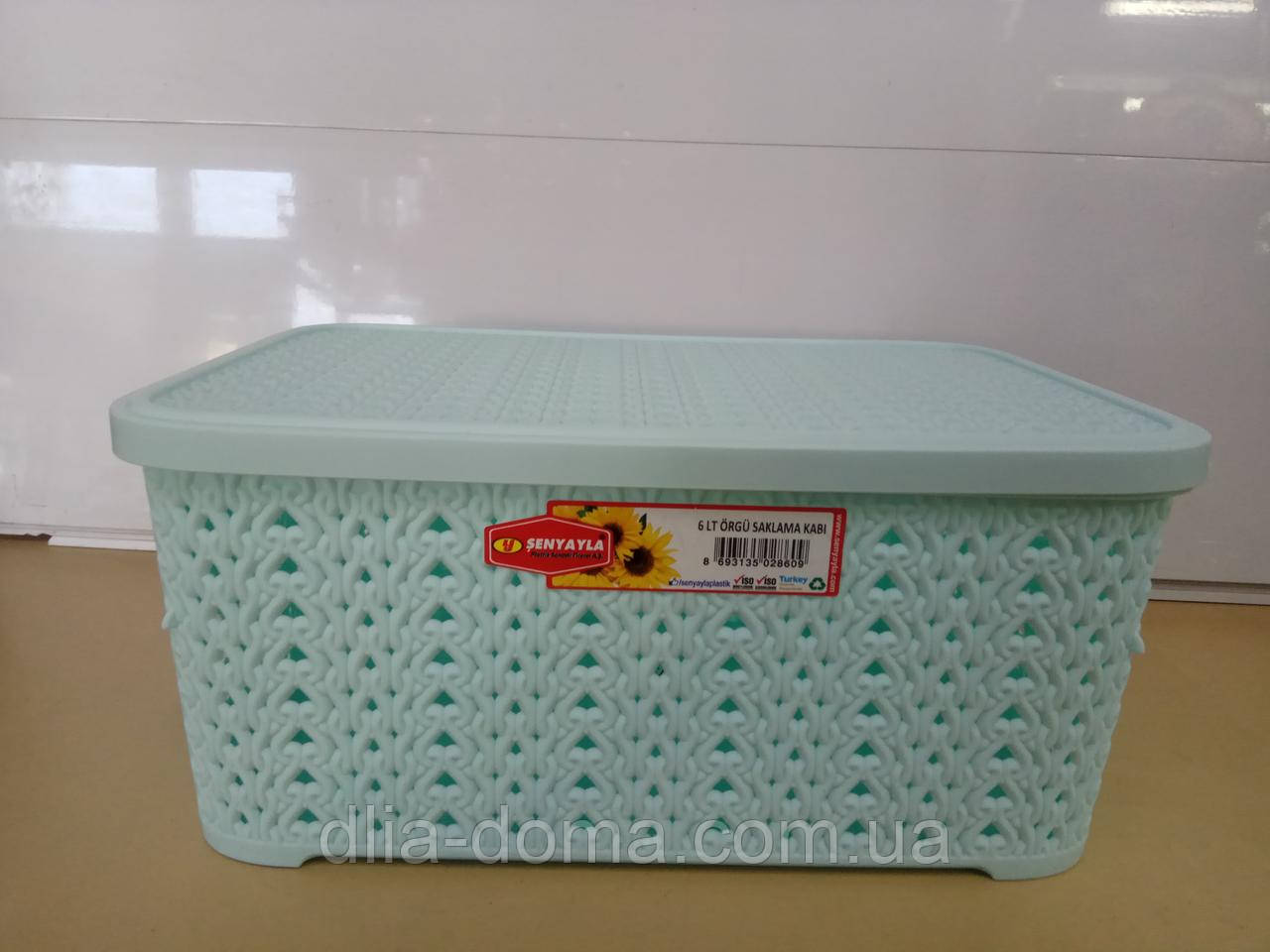 Кошик із кришкою " Колосок" 6 літрів, фото 1