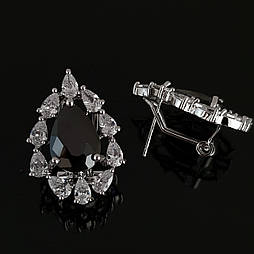 Престижні сережки з цирконієм, біжутерія 7 км