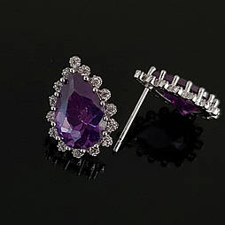 Сережки з цирконієм, шикарні сережки