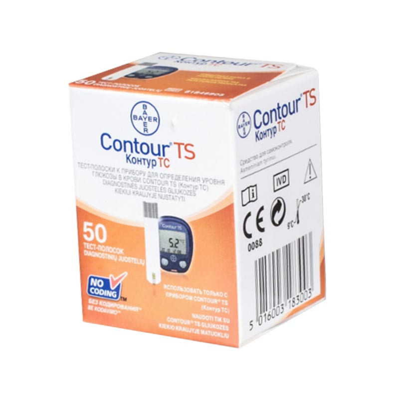 Тест-смужки Контур ТС (Contour TS) 50 шт., Швейцарія