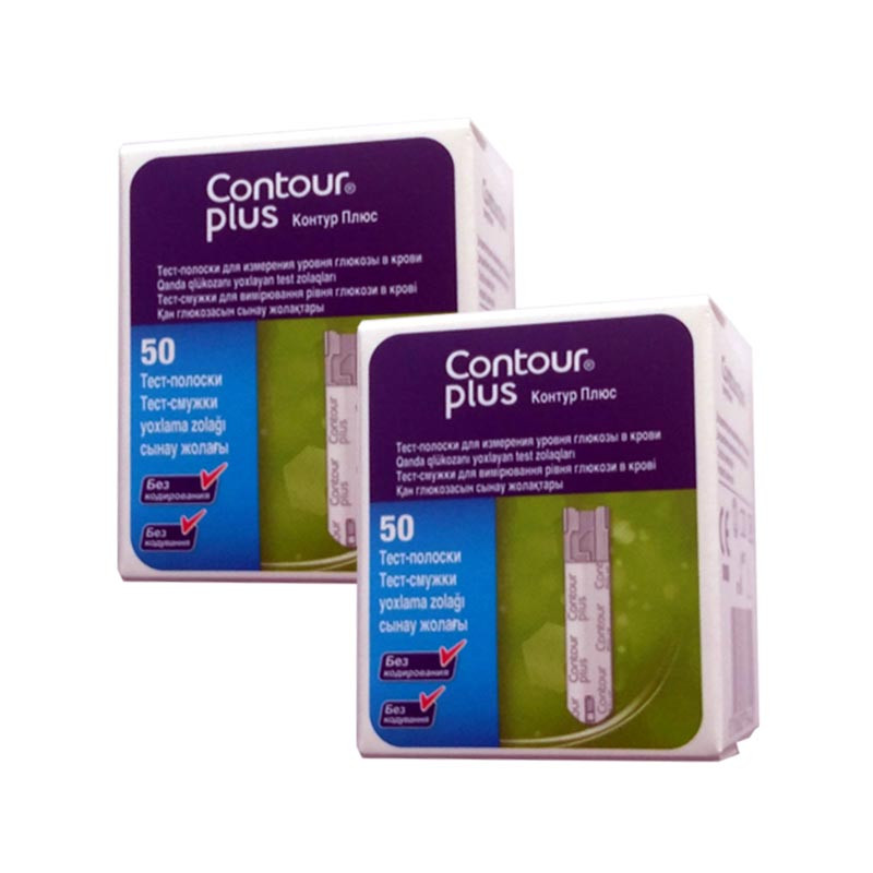 Тест смужки Contour Plus 50 шт. - 2 пачки (100 шт.)