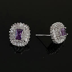 Мініатюрні сережки з цирконієм, низькі ціни