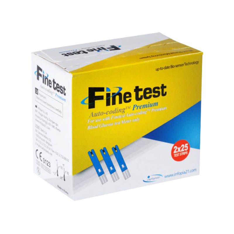 Тест-смужки Finetest Premium (файнтест преміум) 50 штук, Південна Корея