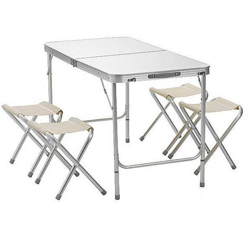 Розкладний стіл для пікніка зі стільцями Folding Table, Набір для пікніка стіл + 4 стільці