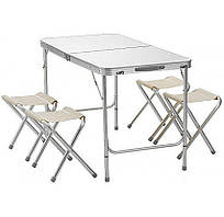 Розкладний стіл для пікніка зі стільцями Folding Table, Набір для пікніка стіл + 4 стільці
