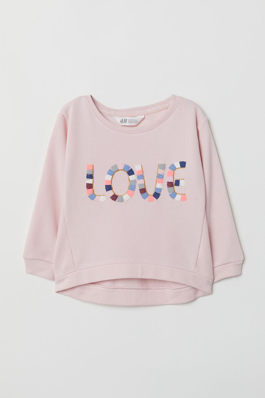 Світшот рожевий Love р.122/128см