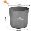 Чарка титанова стопка з титану Toaks 30 мл х 1шт, фото 4