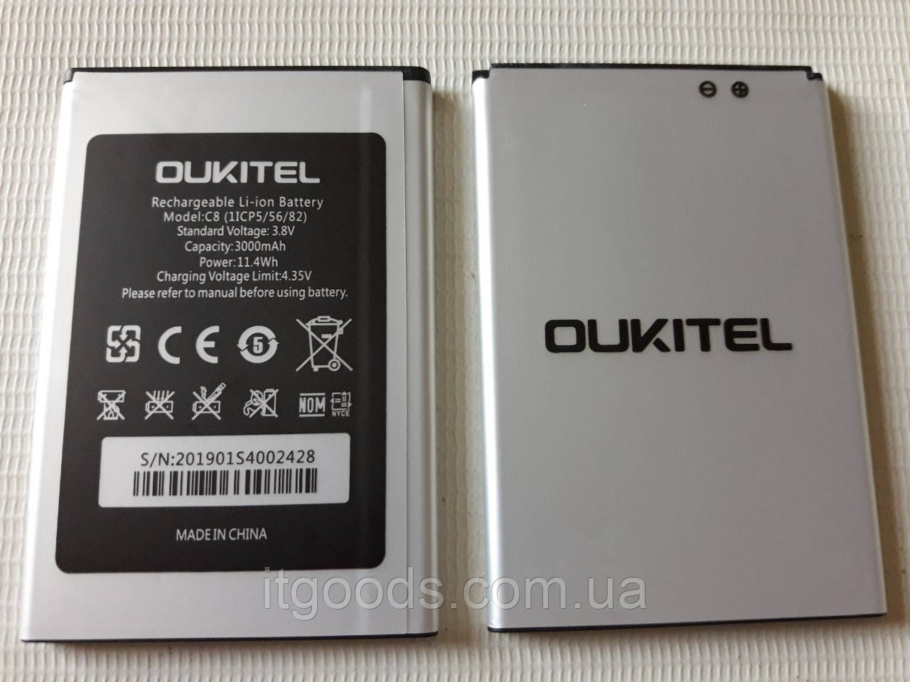 Оригинальный аккумулятор ( АКБ / батарея ) для Oukitel C8 3000mAh - фото 1 - id-p734542528