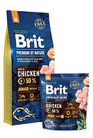 Brit Premium Junior M корм для щенков и молодых собак средних пород со вкусом курицы