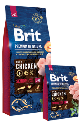 ТЕРМІН 03.2025!! Сухий корм для літніх собак великих порід Brit Premium Senior L/XL, фото 1
