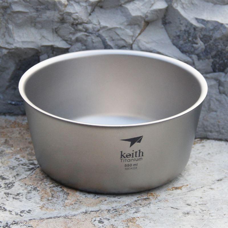 Миска титанова з подвійними стінкам глибока тарілка з титану Keith Titanium 139 х 64 мм
