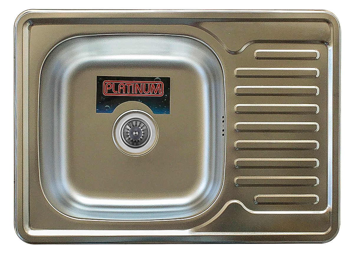 Кухонна мийка Platinum 7050 Satin 0,8 мм, фото 1