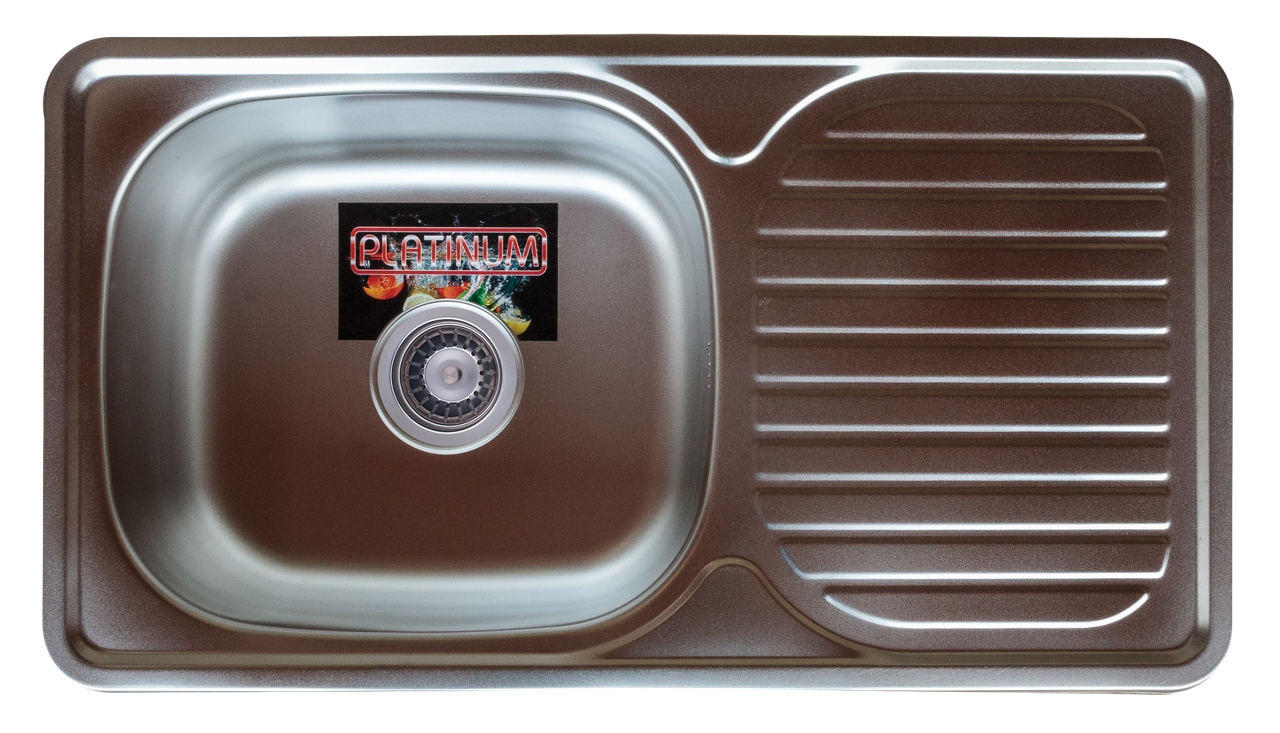 Кухонна мийка стальна Platinum 7642 MicroDecor 0,8 мм