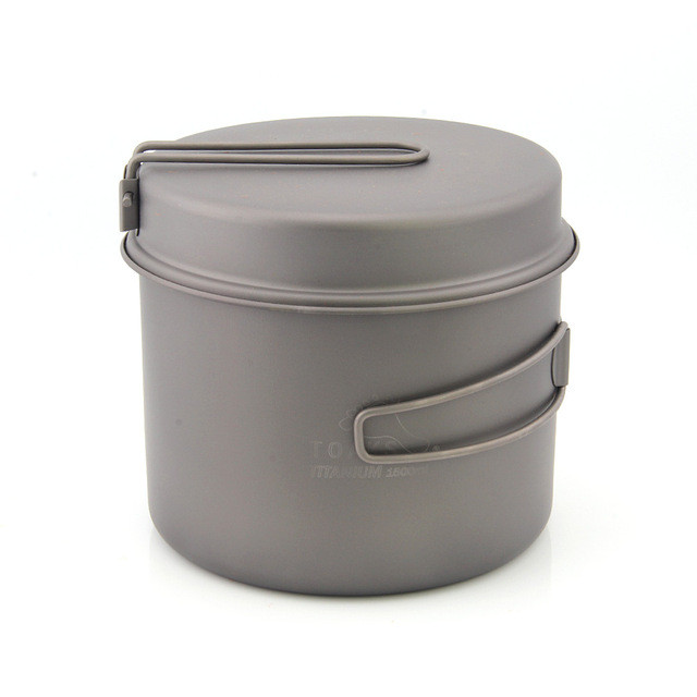 Набір посуду титанового Toaks Titanium CKW-1600 Pot with Pan туристичний казанок 1600 мл та сковорода з титану