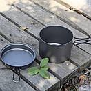 Набір посуду титанового Toaks Titanium CKW-1600 Pot with Pan туристичний казанок 1600 мл та сковорода з титану, фото 8