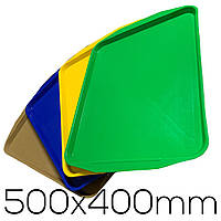 Поднос столовый 500х400мм пластик, разные цвета