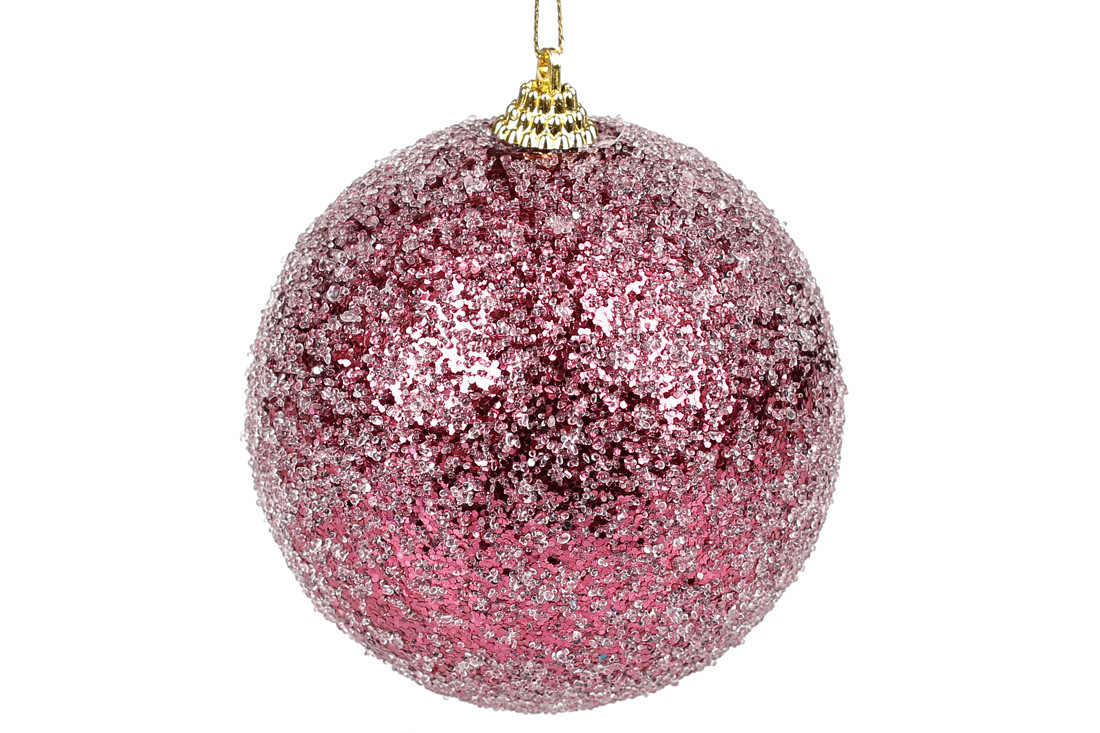 Набір ялинкових шарів, колір: бордо 10 см (12 шт)