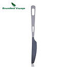 Титановий столовий ніж Boundless Voyage довжина 184 мм. Туристичний титановий посуд., фото 4