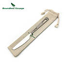 Титановий столовий ніж Boundless Voyage довжина 184 мм. Туристичний титановий посуд., фото 6