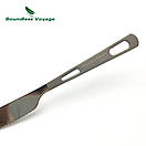 Титановий столовий ніж Boundless Voyage довжина 184 мм. Туристичний титановий посуд., фото 7