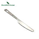 Титановий столовий ніж Boundless Voyage довжина 184 мм. Туристичний титановий посуд., фото 8