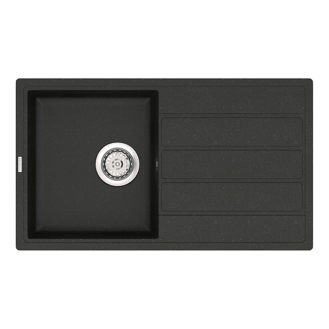 Мийка кварцова VANKOR Easy EMP 02.76 Black сифон автомат