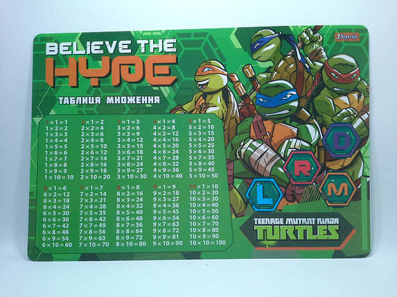 Канц Підкладка "Yes" /491642/ д/столу дитяча, TMNT , (10/200), фото 1