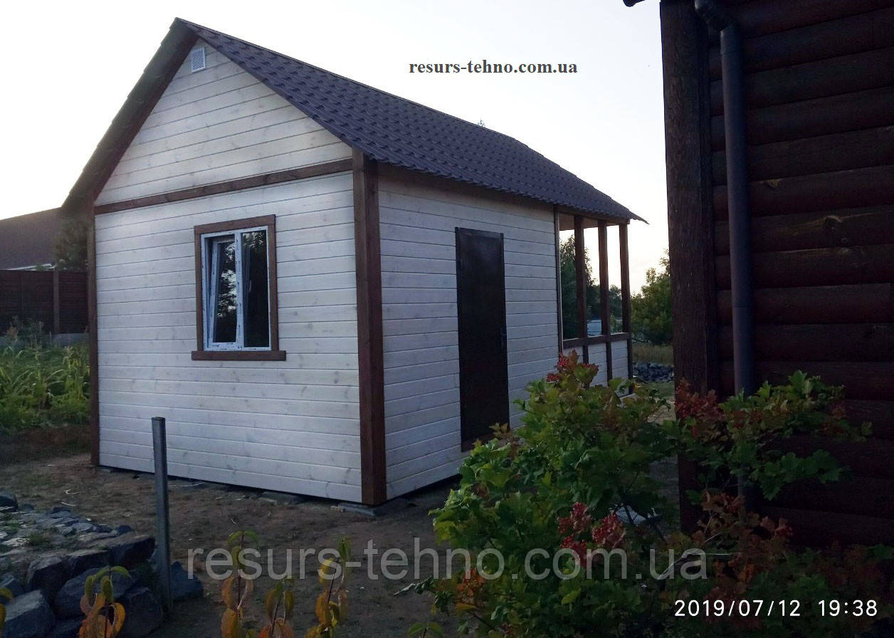 Модульний дачний будинок 6 м х 4 м Фальшбрус