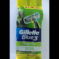 Верстат чоловічий одноразовий Gillette Blue 3 Sensitive (Жилет Блю 3 Сенсетив) 12 шт.