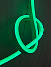 Світлодіодна стрічка Led гнучкий неон 9 Вт 120 LED/м, 12 В зелений у кольоровій оболонці 6х12 мм, IP65, фото 6