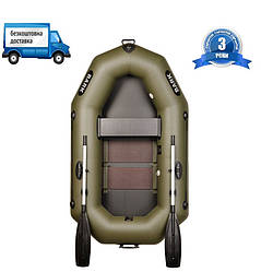 Одномісний надувний човен BARK B-220СD з рейковим настилом одномісний рибальський човен із рухом сидінням надувна лодка одномісна