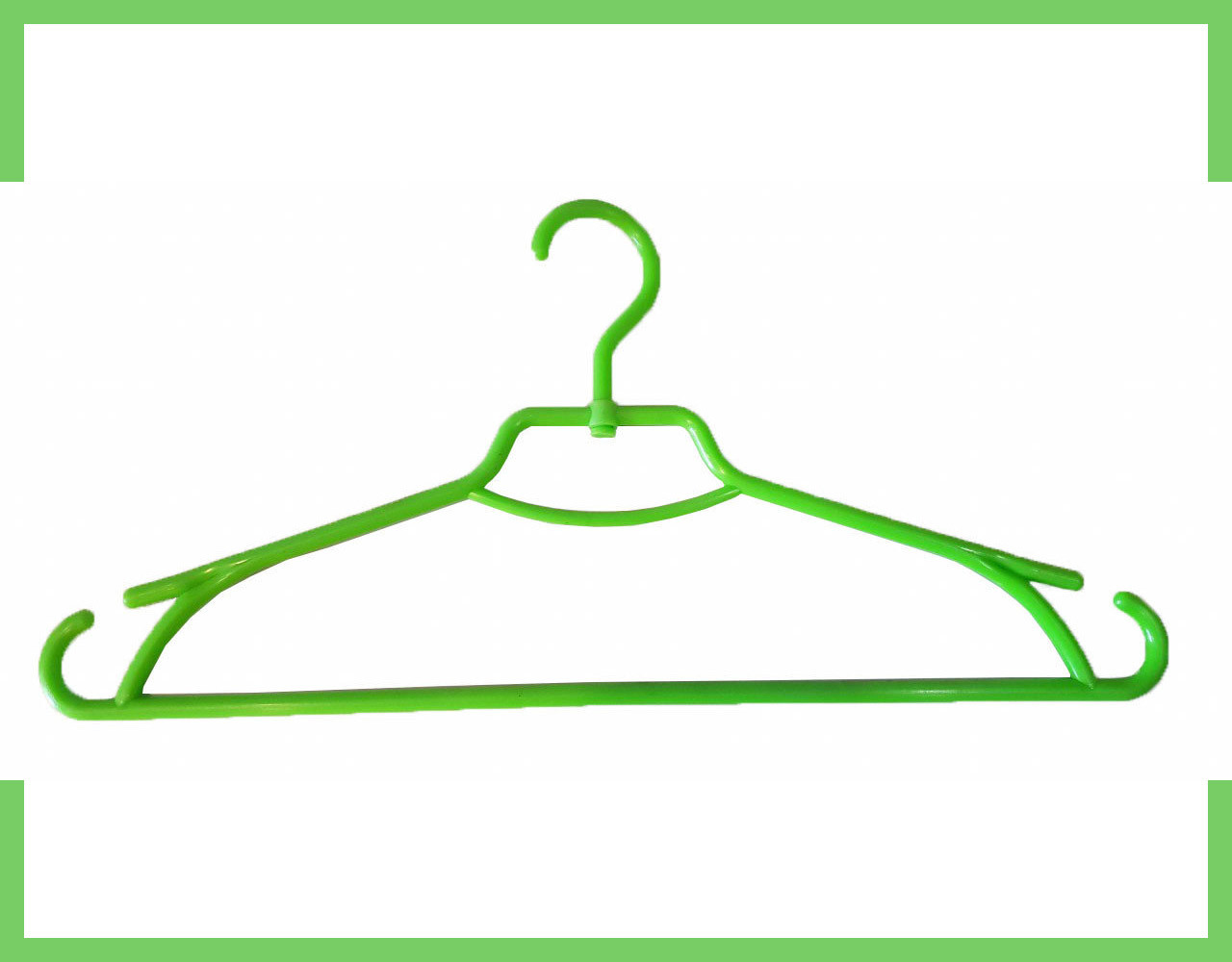 Плічка вішалки пластмасові для одягу "Ліза" Україна 43 см (салатове), фото 1