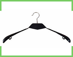 Плічка вішалки силіконова для одягу з Дерев'яною чорною вставкою .