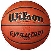 М'яч баскетбольний Wilson Evolution розмір 6 композитна шкіра коричневий (WTB0586XBEMEA)