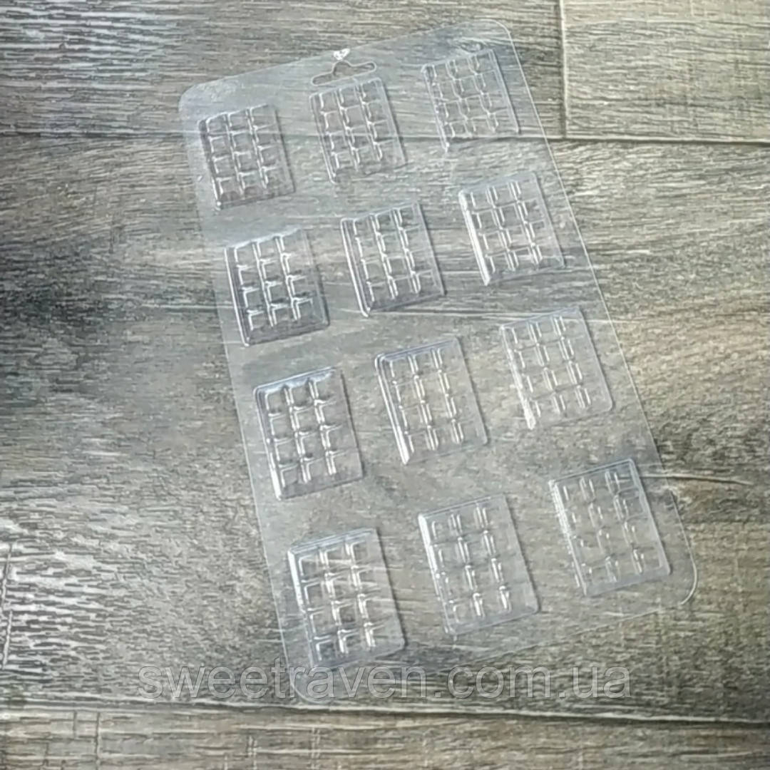 Пластикова форма для шоколаду маленькі плитки 4, фото 1