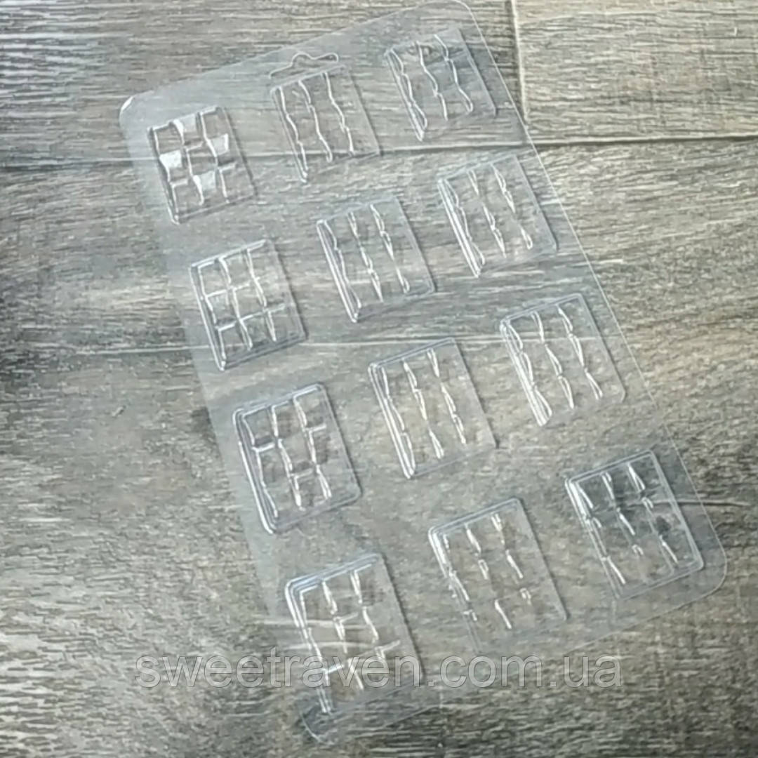 Пластикова форма для шоколаду маленькі плитки 2, фото 1