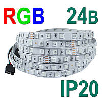 Светодиодная лента 24В 5050(60LED/м) IP20 RGB