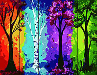 Картина по номерам на дереве Rainbow Art Времена года (RA-AS0109) 40 х 50 см