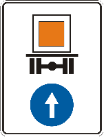 Знак дорожный "4.18.1. Направление движения транспортных средств с опасными грузами"