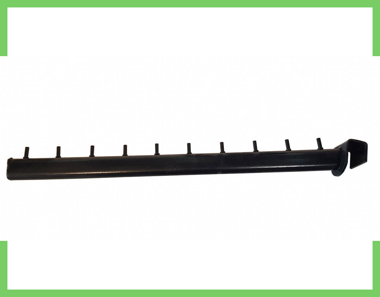 Кронштейн (Флейта) на перемичку, на 20 квадрат, чорний 45см (10 цвяшків), фото 1