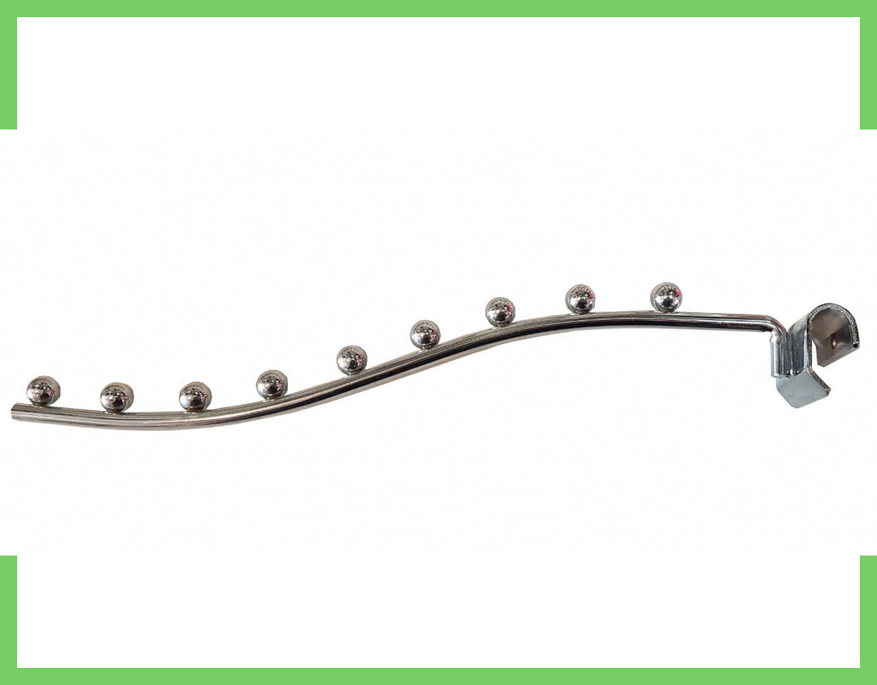 Кронштейн (Флейта) перемичку-хвиля, 35см, хром (9 кульок), фото 1