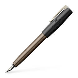 Пір'яна ручка Faber-Castell LOOM Gunmetal Matt, корпус кольору збройова сталь матовий, перо F, 149261